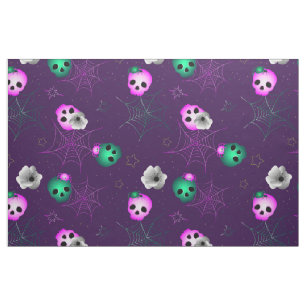 Halloween Neon rosa und grüne glühende Skulpturen Stoff