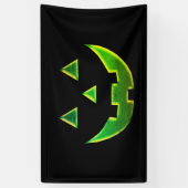 Halloween-Neon-Schwarz-Kürbislaterne-Kürbis Banner (Vertikal)