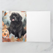 Halloween Neufundland mit Pumpkins Beängstigend Karte (Innenseite)