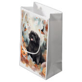 Halloween Neufundland mit Pumpkins Beängstigend Kleine Geschenktüte (Rückseite Schrägansicht)