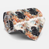 Halloween Neufundland mit Pumpkins Beängstigend Krawatte (Gerollt)