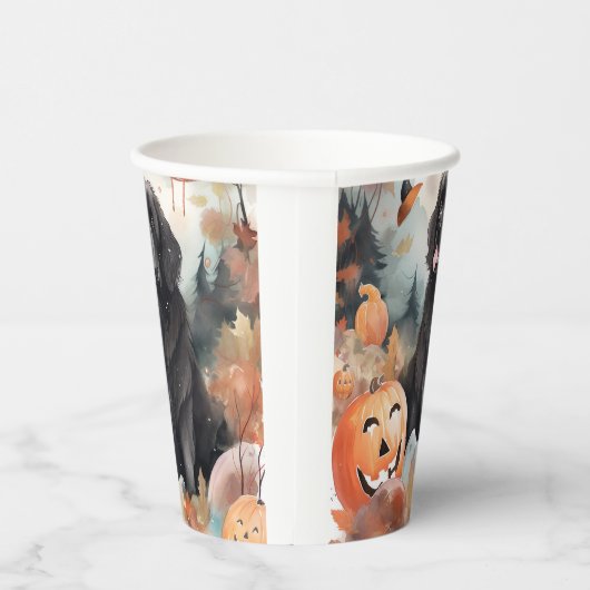 Halloween Neufundland mit Pumpkins Beängstigend Pappbecher (Rechts)