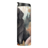 Halloween Neufundland mit Pumpkins Beängstigend Thermosbecher (Nach rechts gedreht)