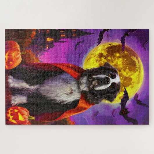 Halloween Neufundland Vampire Pumpkins Beängstigen Puzzle (Horizontal)