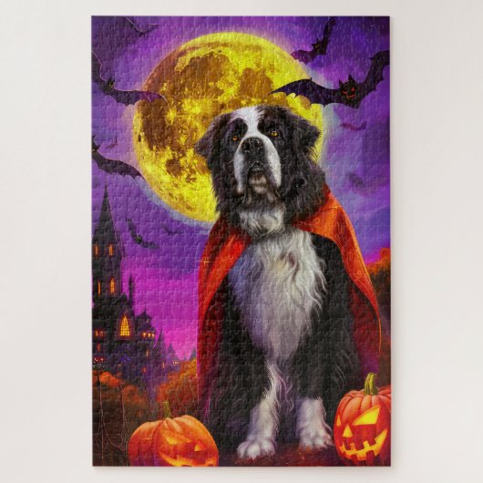 Halloween Neufundland Vampire Pumpkins Beängstigen Puzzle (Vertikal)