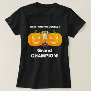 HALLOWEEN Neuheiten Sport TWIN PUMPKIN WETTBEWERBS T-Shirt