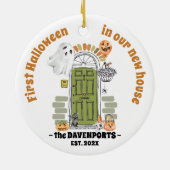 Halloween New Zuhause Family Keramik Ornament (Hinten)