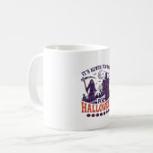 Halloween nicht zu früh Sensenmann Spukhaus Kaffeetasse (Vorderseite Links)