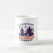 Halloween nicht zu früh Sensenmann Spukhaus Kaffeetasse (Mittel)