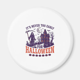 Halloween nicht zu früh Sensenmann Spukhaus Magnet