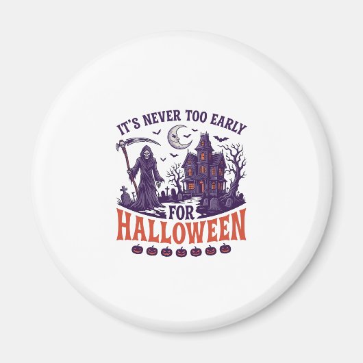 Halloween nicht zu früh Sensenmann Spukhaus Magnet (Vorne)