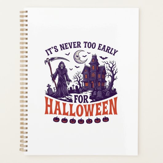 Halloween nicht zu früh Sensenmann Spukhaus Planer (Vorderseite)