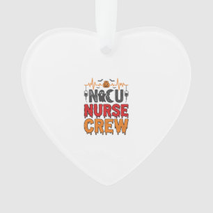 Halloween NICU Krankenschwester Crew Vintage-Typog Ornament