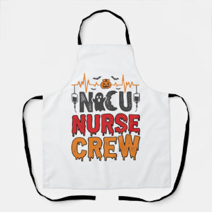 Halloween NICU Krankenschwester Crew Vintage-Typog Schürze