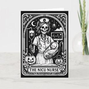 Halloween-Nicu-Krankenschwester-Tarotkarte-Skelett Karte
