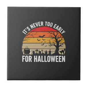 Halloween Nie Zu Früh Vintage Sonnenuntergang Fliese