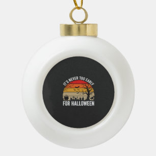 Halloween Nie Zu Früh Vintage Sonnenuntergang Keramik Kugel-Ornament