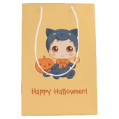 Halloween Niedlich Baby Black Cat Kostüm Mittlere Geschenktüte (Vorderseite)