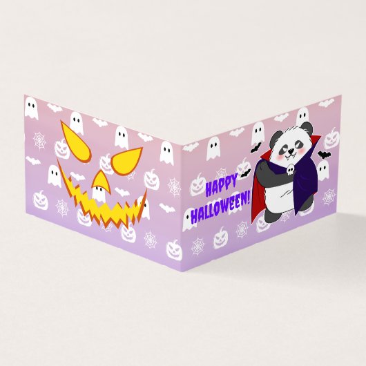 Halloween Niedlich Baby Panda Dracula Vampire (Vorderseite)