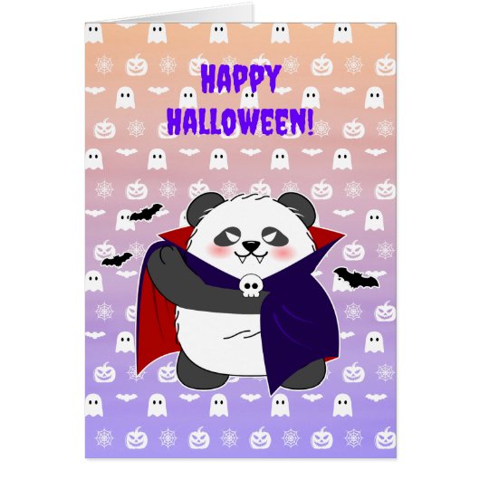 Halloween Niedlich Baby Panda Dracula Vampire (Vorne)