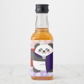Halloween Niedlich Baby Panda Dracula Vampire Alkoholflaschenetikett (Vorderseite)