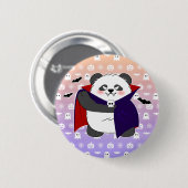 Halloween Niedlich Baby Panda Dracula Vampire Button (Vorne & Hinten)