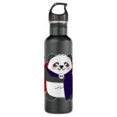 Halloween Niedlich Baby Panda Dracula Vampire Edelstahlflasche (Vorderseite)
