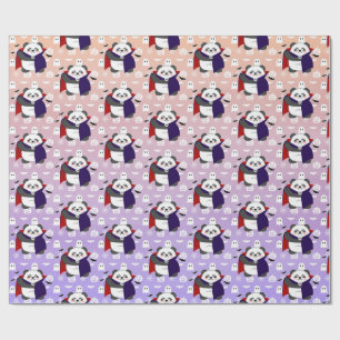 Halloween Niedlich Baby Panda Dracula Vampire Geschenkpapier