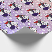 Halloween Niedlich Baby Panda Dracula Vampire Geschenkpapier (Ecke)