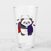 Halloween Niedlich Baby Panda Dracula Vampire Glas (Rückseite)