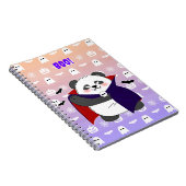 Halloween Niedlich Baby Panda Dracula Vampire Notizblock (Rechte Seite)