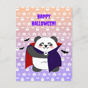 Halloween Niedlich Baby Panda Dracula Vampire Postkarte