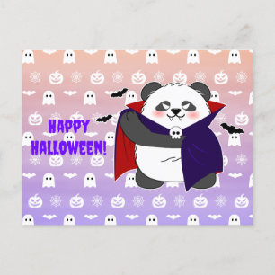 Halloween Niedlich Baby Panda Dracula Vampire Postkarte