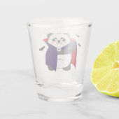 Halloween Niedlich Baby Panda Dracula Vampire Schnapsglas (Rückseite)