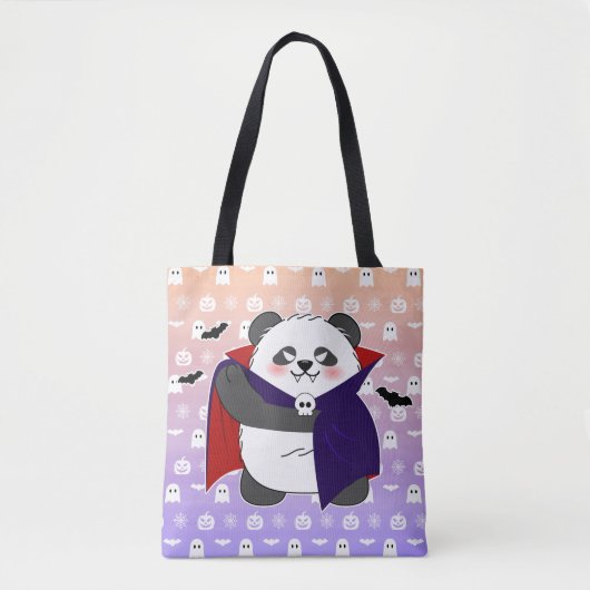 Halloween Niedlich Baby Panda Dracula Vampire Tasche (Vorderseite)