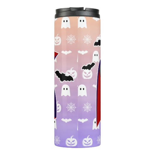 Halloween Niedlich Baby Panda Dracula Vampire Thermosbecher (Rückseite)