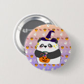 Halloween Niedlich Baby Panda Trick oder Treat Button (Vorne & Hinten)