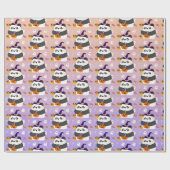 Halloween Niedlich Baby Panda Trick oder Treat Geschenkpapier (Flach)