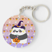 Halloween Niedlich Baby Panda Trick oder Treat Schlüsselanhänger (Rückseite)