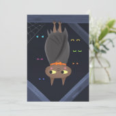 Halloween Niedlich Bat DIY Blank Einladung (Stehend Vorderseite)