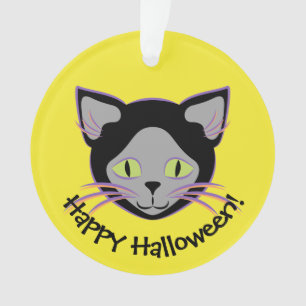 Halloween Niedlich Black Cat Face Ornament