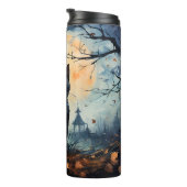 Halloween Niedlich Black Cat Thermal Tumbler Thermosbecher (Nach rechts gedreht)