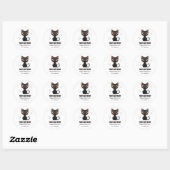 Halloween Niedlich Black Cat - Trick oder Treatdes Runder Aufkleber (Blatt)
