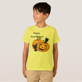 Halloween Niedlich Black Cats Pumpkin Shirt (Vorne ganz)