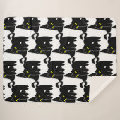 Halloween Niedlich Black Ghost und Hexenhut Sherpadecke (Vorderseite (Horizontal))