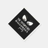 Halloween Niedlich Black Simple Spooky Ghost Eyes Serviette (Ecke)