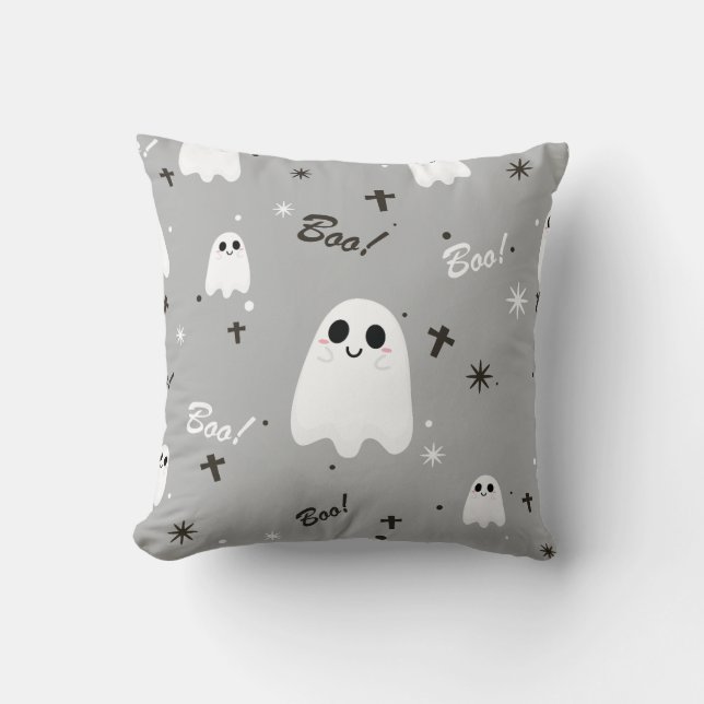 Halloween Niedlich Boo Pattern Kissen (Vorderseite)
