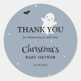 Halloween Niedlich Boy Baby Dusche Vielen Dank für Runder Aufkleber