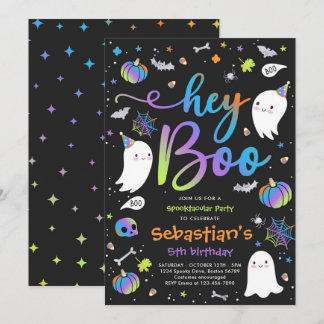 Halloween Niedlich Boy Ghost Geburtstag Spooktacul Einladung