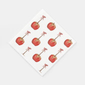 Halloween niedlich Carmel Apfelbuk Serviette (Ecke)